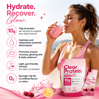 Poudre d'hydratation claire au collagène de bœuf nourri à l'herbe, aux acides aminés essentiels et aux électrolytes pour une peau éclatante (OEM/ODM)