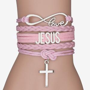 Pulsera de cuero tejida multicapa Pulsera de amor infinito Pulsera de <span class=keywords><strong>alfabeto</strong></span> JOKER de moda - Product Image 2