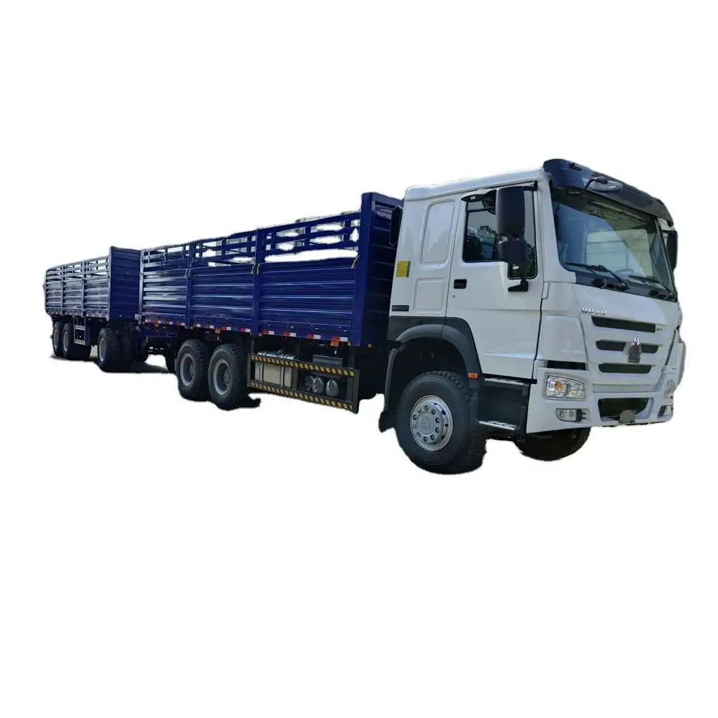 Heavy Duty Full Farm Trailer 3 Axles 40 Tons Container Flatbed Side Wall Board Drawabr Full Trailer