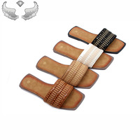 Sandales plates pour femmes, style mode et extérieur, à bout ouvert, décontractées, tressées, à bout carré, à enfiler, durables, vente en gros, marque privée