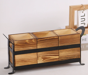 Tezgah ve yemek depolama rafı için büyük 3 bölme çiftlik mutfak eşyası tutucu - Product Image 2