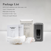 Diffuseur Nébuliseur d'Huiles Essentielles Rechargeable Sans Eau en Aluminium à Marque Privée Exclusive de Haute Qualité, Vente Chaude