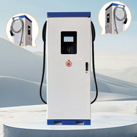Cargador de CC ultrarrápido de 240 kW, nueva estación de carga de vehículos eléctricos de doble pistola montada en el suelo, CCS2/GBT, IP55, para centros comerciales, certificado CE, TUV, CB