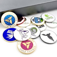 Meilleur prix Marqueurs de balle de conception de formes diverses Accessoire de golf Aimant Logo personnalisé Alphabet Marqueur de balle de golf en métal émail doux