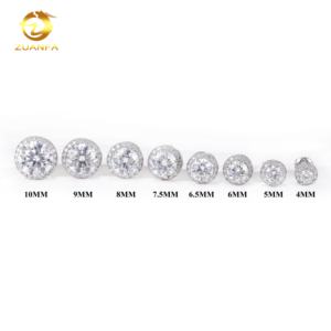 Хит продаж, модные стильные 925 Серебристые ювелирные изделия в стиле хип-хоп со льдом, Муассанит, бриллиант VVS, блестящие серьги-гвоздики, подарок унисекс - Product Image 3