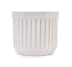 Ensemble de pots à plantes en céramique MDJ, 4 pièces, ronds, blancs brillants, style moderne, pour l'intérieur et l'extérieur, jardin, fleurs - Product Image 6