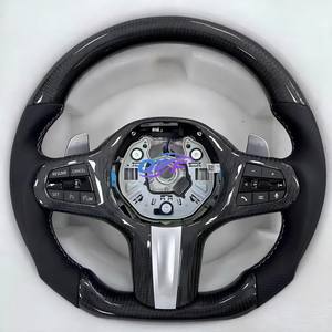 Volante Deportivo LED <span class=keywords><strong>M</strong></span> con Cuero y Fibra de Carbono para M3 E92 335i - Product Image 1