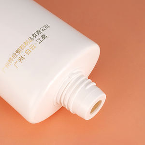 白い空の日焼け止めクリーム化粧品Peプラスチックソフトスクイーズプラスチック包装チューブ楕円形フラットローションクレンザーチューブ - Product Image 5