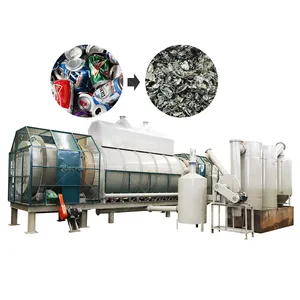 Continuous Pyrolysis Furnace Carbonization Machine Paint Plastic Removing Equipment UBC Cans de-coating Stove Charcoal Machine