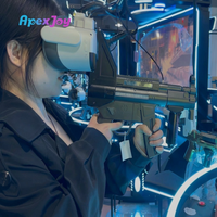 Machine de jeu de tir VR avec cadre métallique, prise en charge de l'anglais, système de bataille interactif immersif pour les centres de divertissement