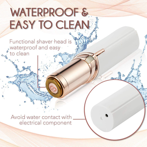 PRITECH <span class=keywords><strong>หัว</strong></span>กระจายมินิลิปสติกไฟฟ้าเครื่องโกนหนวดกําจัดขนผู้หญิงไฟฟ้าเลดี้เครื่องโกนหนวดแบบพกพาสแตนเลส ABS 0.5W - Product Image 4