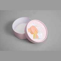 Boîte à gâteau ronde en papier rose personnalisée avec couvercle, emballage pour dessert, cylindre, vente en gros pour boulangerie et pâtisserie, directement de l'usine