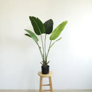 KD1409 High Quality Indoor Outdoor Decor Big Faux Plastic Leaves Artificial Banana Tree