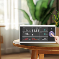 Tuya WIFI 10-en-1 capteur multifonction qualité de l'air température humidité moniteur dioxyde de carbone PM2.5/10 HCHO TVOC détection AQI