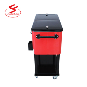 Outdoor Rolling Beer Insulated <strong>Cooler</strong> <strong>Box</strong> Cart <strong>on</strong> <strong>Wheel</strong> - Product Image 5