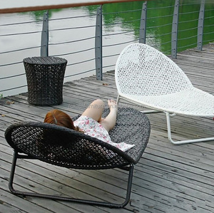 Venta al por mayor, barato, piscina, playa, ratán, <span class=keywords><strong>silla</strong></span> de Salón al aire libre, cómodo sofá reclinable individual, playa, sol, <span class=keywords><strong>tumbona</strong></span> - Product Image 3