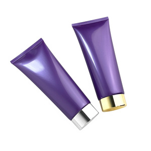 Tube de conditionneur, shampoing et gel douche violet brillant de haute qualité 200g – Emballage souple en plastique pour cosmétiques DIY et soins du visage - Product Image 1
