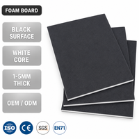 Panneau de noyau en mousse PVC noir blanc 3mm d'épaisseur feuilles de plastique souple coupées imprimées emballées en taille de rouleau pour différents produits