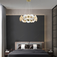 Lustre LED de luxe SPARKLE, style postmoderne, en fer bronze et verre, alimenté par batterie, couleur personnalisable, pour salon, chambre, restaurant, villa