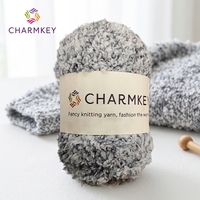 Melange Chenille Velvet Fluffy Yarn Soft Fancy Nylon Polyester Blended Yarn for Hand Knitting & Crochet