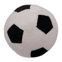 Coussin en peluche en forme de ballon de football, doux, brodé, en polyester, rembourrage en coton PP, taille ajustable, unisexe