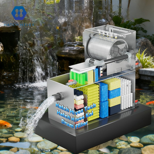 Filtro a Tamburo per Laghetto Koi con Serbatoio di Biofiltrazione 30-50m³ - Sistema di Filtrazione Completo per Grandi Laghetti con Pompa per la Pulizia dell'Acquario - Product Image 2