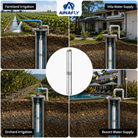 Pompe submersible pour puits profond Fly 4SDM4/28 AC, 4 pouces, monophasée 220V, 4m³/h, 28 étages, en acier inoxydable