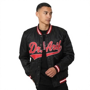 Veste bomber universitaire personnalisée pour homme, veste en satin Letterman, broderie de logo personnalisée, impression, doublure matelassée, veste d'hiver - Product Image 1