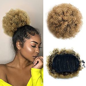 Pelucas Afro Wave para mujeres negras Superventas Clip <span class=keywords><strong>en</strong></span> extensión de <span class=keywords><strong>cabello</strong></span> rizado Chignon Mujeres Updo Cover Hairpiece Extension Hair Bun - Product Image 3
