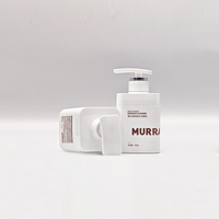 Emballage cosmétique en polyéthylène haute densité (HDPE) carré blanc de 420 ml avec tête de pompe personnalisée, flacon pompe pour shampoing/lotion