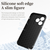 Étui en cuir de mouton pour Realme C53 TPU souple TPU bordure en cuir couverture arrière Mobile