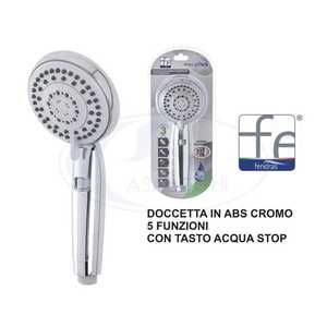 Set Doccia Cromato a 5 Funzioni con STOP PLUS e Accessori da Bagno - Product Image 1