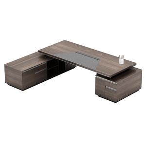 Wood Veneer L Shaped Office Table Executive CEO Computer Office Desk of Best Office Furniture Manufacturers - Product Image 2