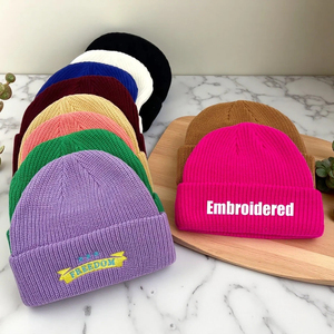 Gorro <span class=keywords><strong>de</strong></span> Punto Personalizado con Logotipo Bordado, Cálido y Acogedor para <span class=keywords><strong>Invierno</strong></span>, 100% Acrílico, Venta al por Mayor, Cómodo y Elástico - Product Image 4