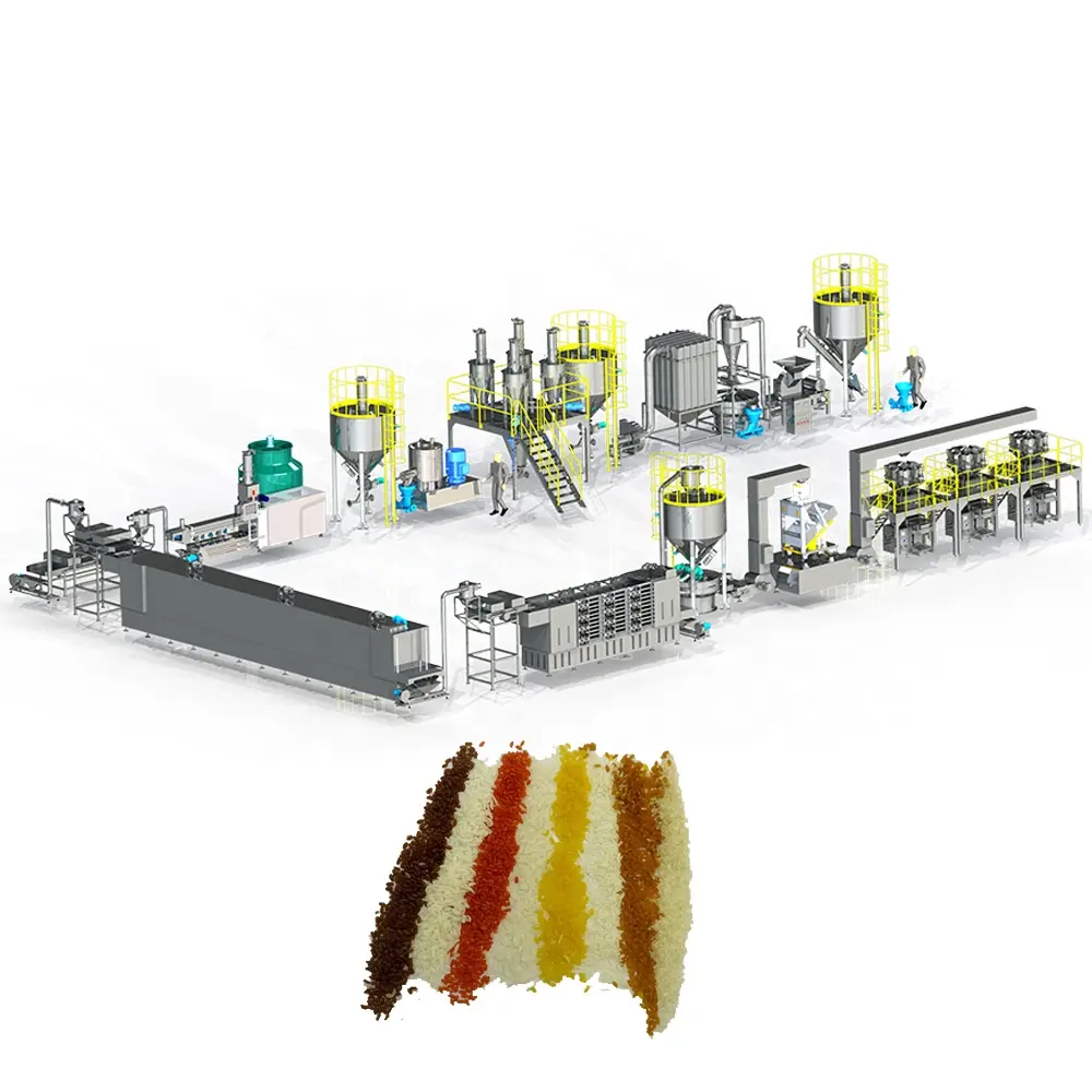 Angereicherte Reiskern herstellungs maschine Umformen der Reis produktions linie Künstliche Reismaschine
