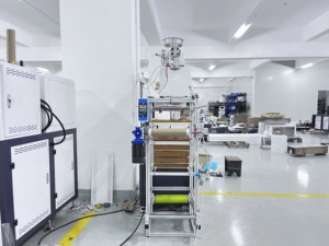 Auto Winding Two-layer Blown Film Machine Motor EVA/LDPE/PA/<strong>PLA</strong>/PVC/PP/PET/HDPE/LLDPE Processing 30kg/h Output Model KH-1803C - Product Image 4
