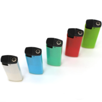 Briquet turbo électronique rechargeable en plastique bon marché encendeores allume-cigare à gaz butane