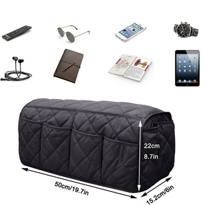Bolsa de almacenamiento para reposabrazos de sofá, de hilo acolchado, con múltiples bolsillos, montada en la pared para la organización del hogar - Product Image 2