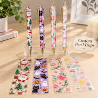 Prêts à appliquer : Décalcomanies personnalisées UV DTF pour stylos, idéales pour les créations sur stylos