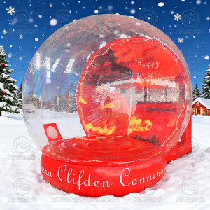 Cabina de Fotos Inflable Snowgobe, Casa de Burbujas, Decoración Navideña, Carpa Inflable con Brincolín, Casa de Burbujas Snowgobe con Zona de Salto - Product Image 1