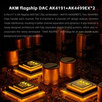 FiiO K17 masaüstü DAC ve kulaklık amplifikatörü 31-Band PEQ MQA DSD512 32Bit/768kHz AK4191 AK4499EX * 2 uzaktan kumanda Metal malzeme