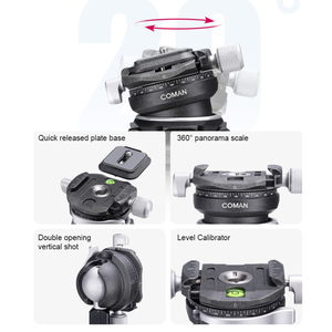 <span class=keywords><strong>Coman</strong></span> Zero X trípode de fibra de carbono cámara de vídeo teléfono trípode profesional para rodaje de películas, equipo de vídeo trípode ligero - Product Image 5