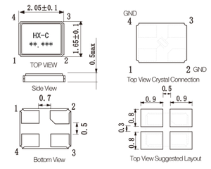 เครื่องกำเนิดสัญญาณคริสตัลออสซิลเลเตอร์2016 20MHz ± 12pF 10ppm -40 ~ + 85คริสตัลราคาไม่แพง - Product Image 4