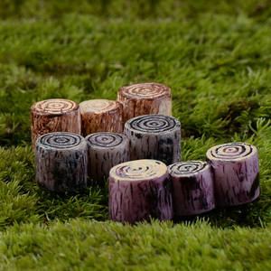 Resin <b>Mini</b> Tree Stump Stool Figurine Miniatures for Forest Landscape Decorations Plant Charm Desktop Ornaments DIY Accessories - Product Image 2