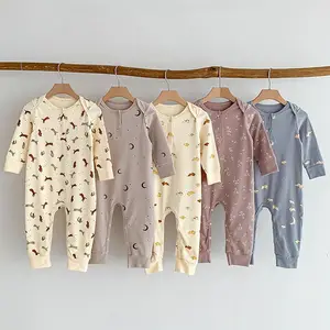 Stock or Custom Fashional and Comfortable Baby Footless Jumpsuit Organic Cotton High Quality Rompers Newborn Coverall Undershirt
