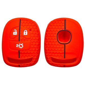Pour Changan Yidong CS55 <span class=keywords><strong>Auchan</strong></span> X7 Zhishang X Yuexiang V7 Housse de clé de voiture en silicone à motif nid d'abeille à 3 boutons droits - Product Image 4
