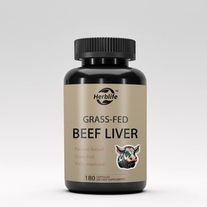 Cápsulas de Hígado de Res (Alimentado con Pasto) Deshidratado para el Apoyo del Cerebro, Corazón, Hígado, Riñón y Huesos, Sin Hormonas ni Químicos - Product Image 1