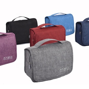 Đi Du Lịch Yếu Tố Cần Thiết <span class=keywords><strong>Kit</strong></span> Phụ Nữ <span class=keywords><strong>Make</strong></span> <span class=keywords><strong>Up</strong></span> Pouch Gấp Treo Oxford Đồng Bằng Túi Mỹ Phẩm - Product Image 6