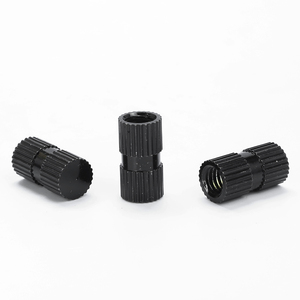 Tuerca de latón con rosca, chapada en zinc negro, moleteada, para moldeo por inyección e impresión 3D, para orificio ciego, M3-M10 - Product Image 5