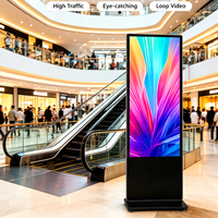 Panneau mural vidéo LED mobile extérieur étanche P2.5, écran publicitaire LED, affichage numérique 80 pouces dans les centres commerciaux
